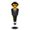 Person in Suit Levitating emoji on Apple